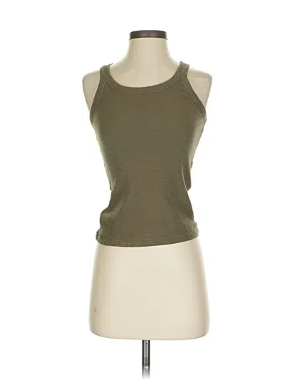 Pre-owned Madewell Tank Top Green Halter Neckline Tops
