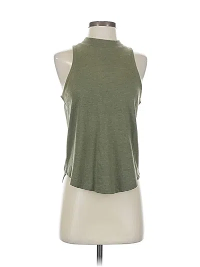 Pre-owned Madewell Tank Top Green Halter Neckline Tops