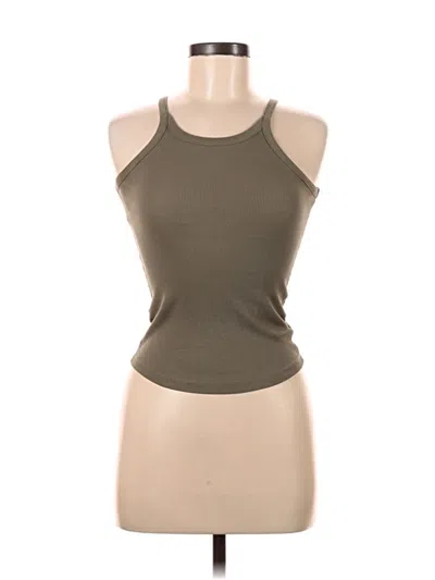 Pre-owned Madewell Tank Top Green Halter Neckline Tops