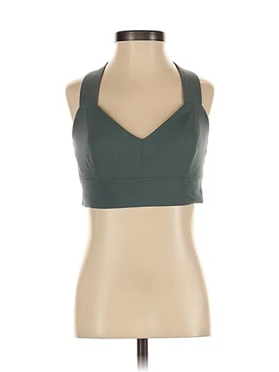 Pre-owned Madewell Tank Top Green Halter Neckline Tops