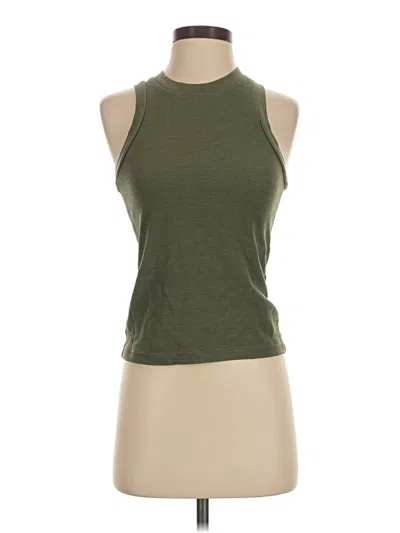 Pre-owned Madewell Tank Top Green Halter Neckline Tops