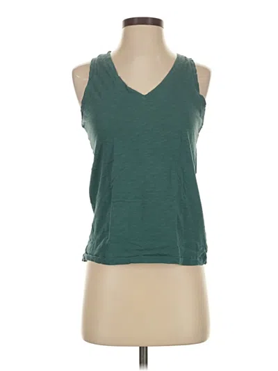 Pre-owned Madewell Tank Top Green Plunge Neckline Tops