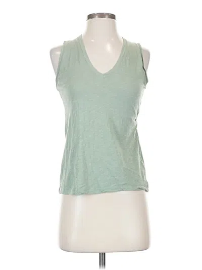 Pre-owned Madewell Tank Top Green Plunge Neckline Tops