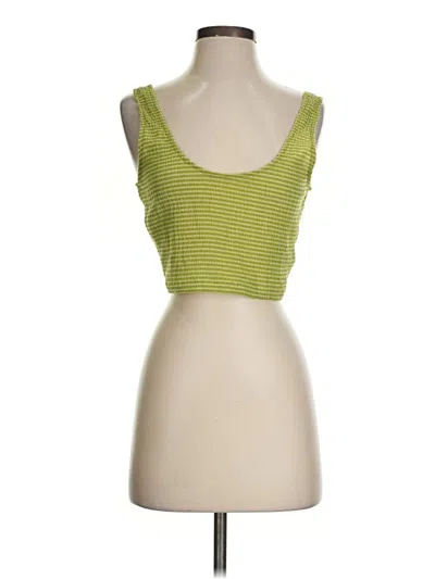 Pre-owned Madewell Tank Top Green Square Neckline Tops