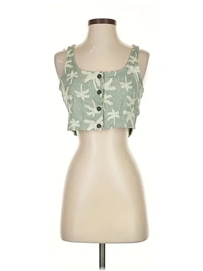 Pre-owned Madewell Tank Top Green Strapless Neckline Tops