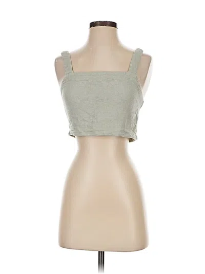 Pre-owned Madewell Tank Top Green Strapless Neckline Tops