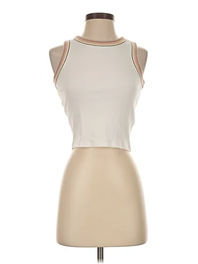 Pre-owned Madewell Tank Top Ivory Halter Neckline Tops