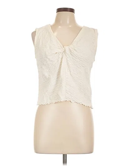 Pre-owned Madewell Tank Top Ivory Halter Neckline Tops In White
