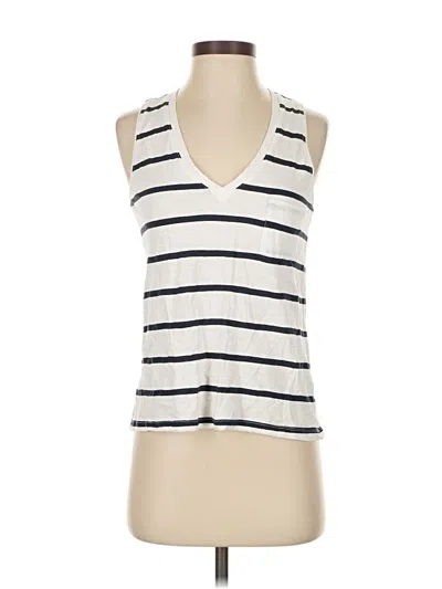 Pre-owned Madewell Tank Top Ivory Plunge Neckline Tops In White