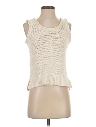 Pre-owned Madewell Tank Top Ivory Strapless Neckline Tops In White
