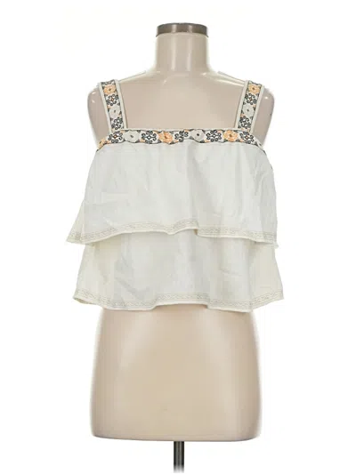 Pre-owned Madewell Tank Top Ivory Strapless Neckline Tops In White