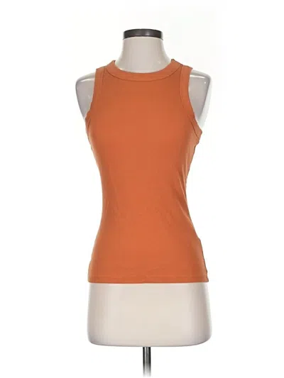Pre-owned Madewell Tank Top Orange Halter Neckline Tops