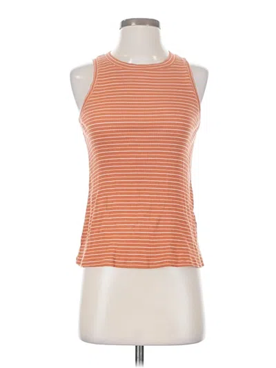 Pre-owned Madewell Tank Top Orange Halter Neckline Tops