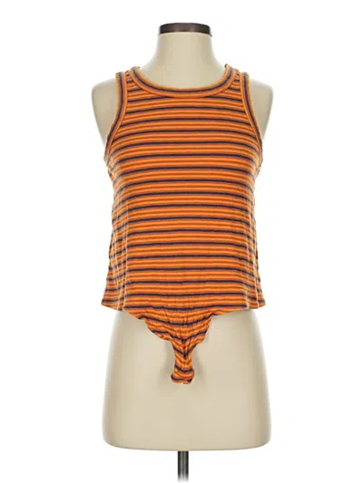 Pre-owned Madewell Tank Top Orange Halter Neckline Tops
