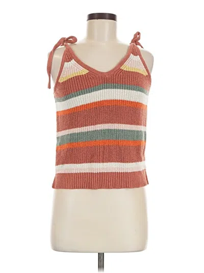 Pre-owned Madewell Tank Top Orange Halter Neckline Tops