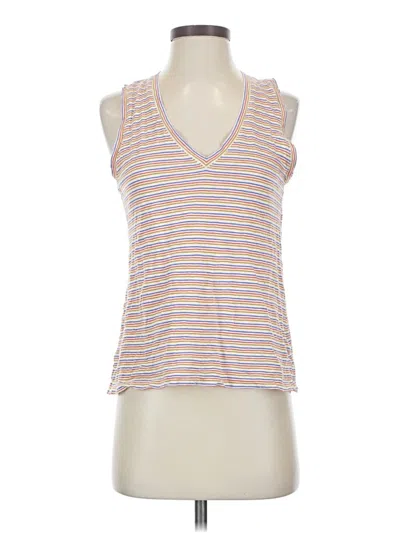 Pre-owned Madewell Tank Top Orange Plunge Neckline Tops