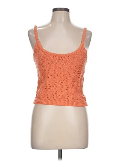 Pre-owned Madewell Tank Top Orange Square Neckline Tops