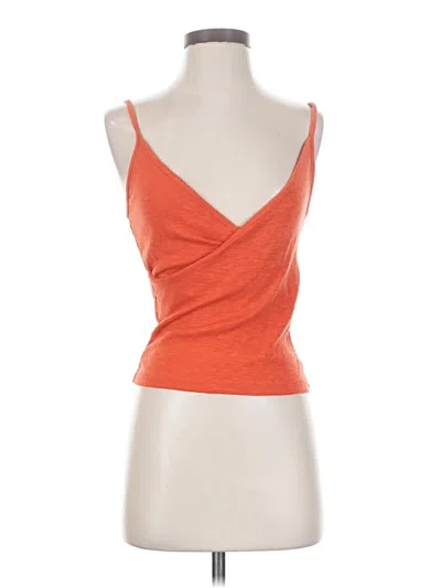 Pre-owned Madewell Tank Top Orange Strapless Neckline Tops