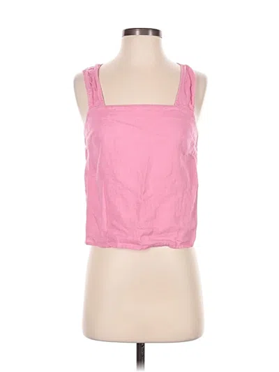 Pre-owned Madewell Tank Top Pink Strapless Neckline Tops