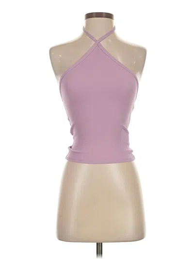 Pre-owned Madewell Tank Top Purple Halter Neckline Tops