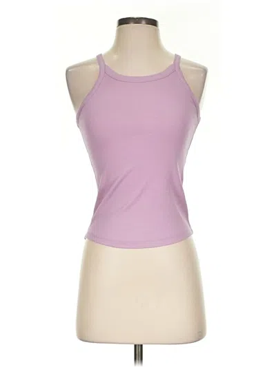 Pre-owned Madewell Tank Top Purple Halter Neckline Tops