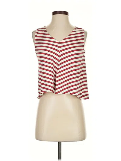Pre-owned Madewell Tank Top Red Strapless Neckline Tops