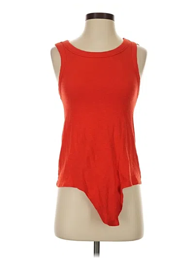 Pre-owned Madewell Tank Top Red Strapless Neckline Tops