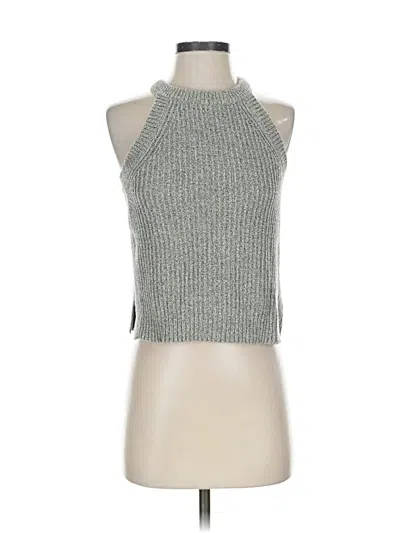 Pre-owned Madewell Tank Top Silver Halter Neckline Tops