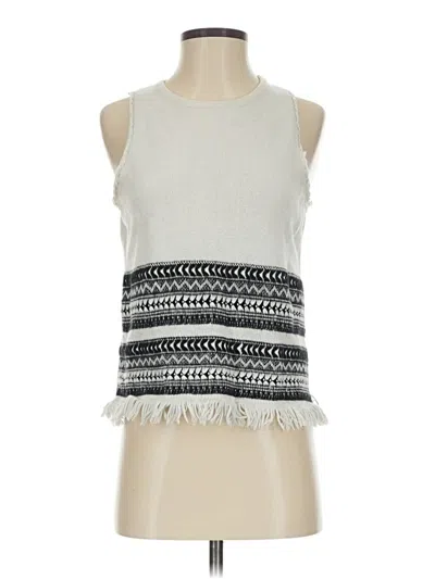 Pre-owned Madewell Tank Top Silver Halter Neckline Tops