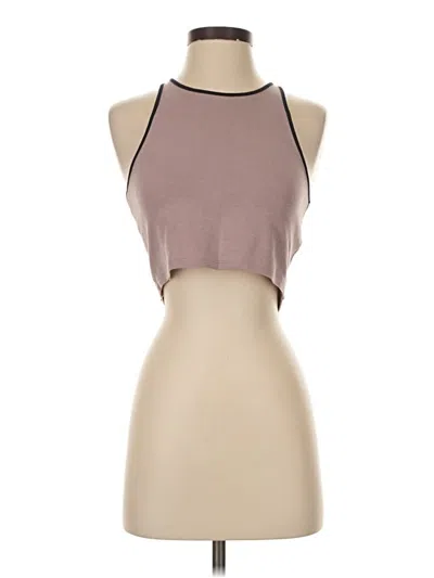 Pre-owned Madewell Tank Top Tan Halter Neckline Tops In Brown