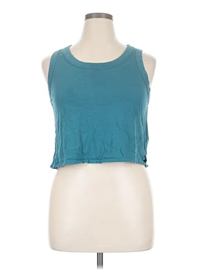 Pre-owned Madewell Tank Top Teal Halter Neckline Tops