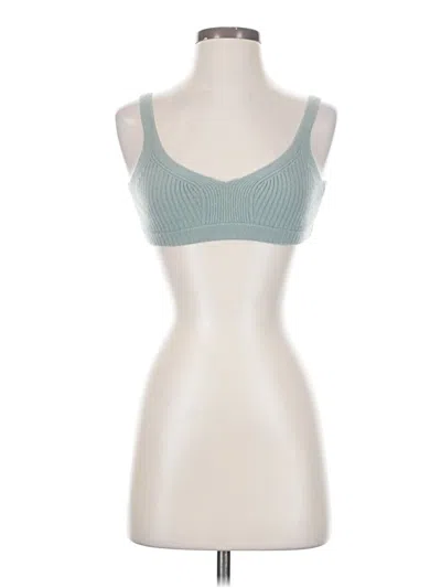 Pre-owned Madewell Tank Top Teal Sweetheart Neckline Tops In Blue