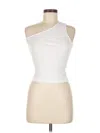 Madewell Tank Top White One Shoulder Neckline Tops In White