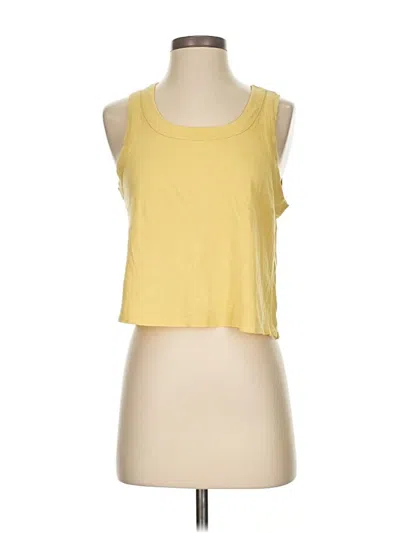 Pre-owned Madewell Tank Top Yellow Halter Neckline Tops