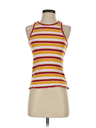 Pre-owned Madewell Tank Top Yellow Halter Neckline Tops