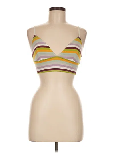 Pre-owned Madewell Tank Top Yellow Halter Neckline Tops