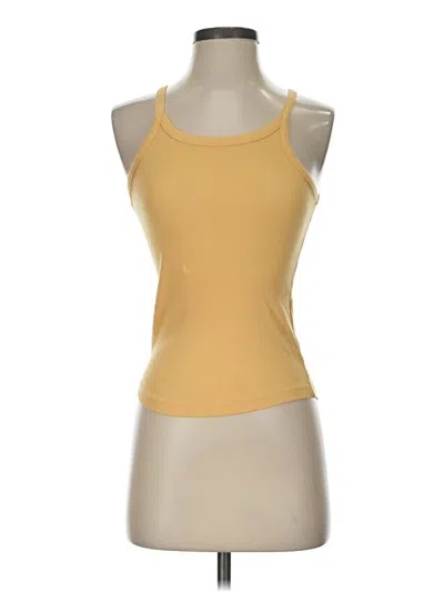 Pre-owned Madewell Tank Top Yellow Halter Neckline Tops