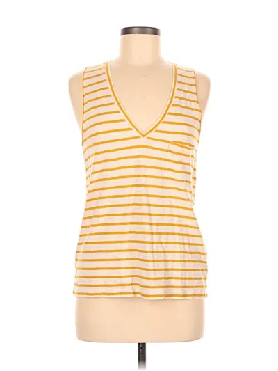 Pre-owned Madewell Tank Top Yellow Plunge Neckline Tops