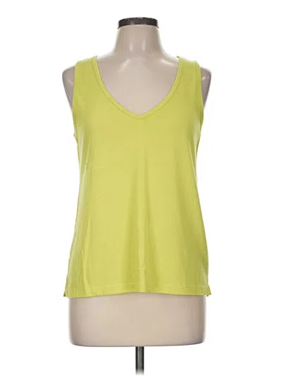 Pre-owned Madewell Tank Top Yellow Plunge Neckline Tops
