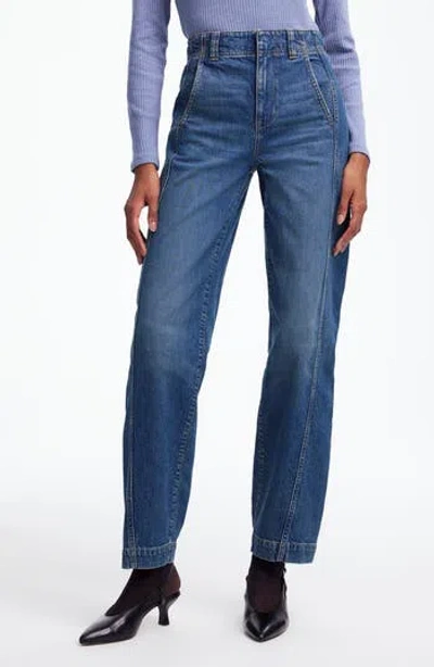 Madewell Cuffed Superwide Jeans Fannin Wash In Concho Wash