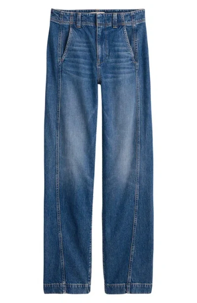 Madewell Tapered Denim Pants In Rinse Wash