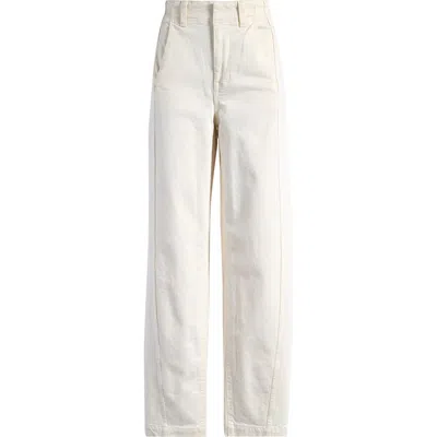 Madewell Tapered Denim Trousers In Vintage Ivory