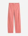 Madewell Tapered-leg Utility Pants In Pink