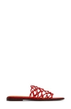 Madewell Taryn Knotted Slide Sandal In Himalayan Orange