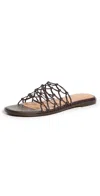 Madewell Taryn Knotted Slides Chocolate Raisin In Chocolate Raisin