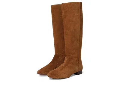 Madewell Taylor Round Toe Tall Boots - Suede In Brown