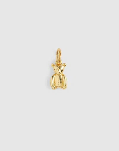 Madewell Teddy Bear Charm In Gold