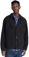 MADEWELL TEDDY SHIRT JACKET BLACK COAL