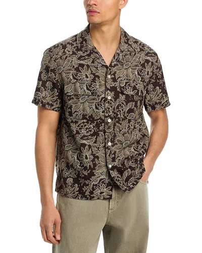 Madewell Tencel Blend Short Sleeve Shirt In Multi