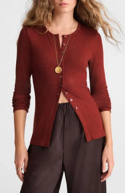 MADEWELL MADEWELL TEXTURAL CUTAWAY CREWNECK CARDIGAN